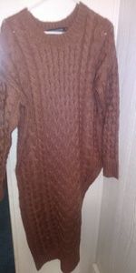 Naked Wardobe Sweater Dress side slit